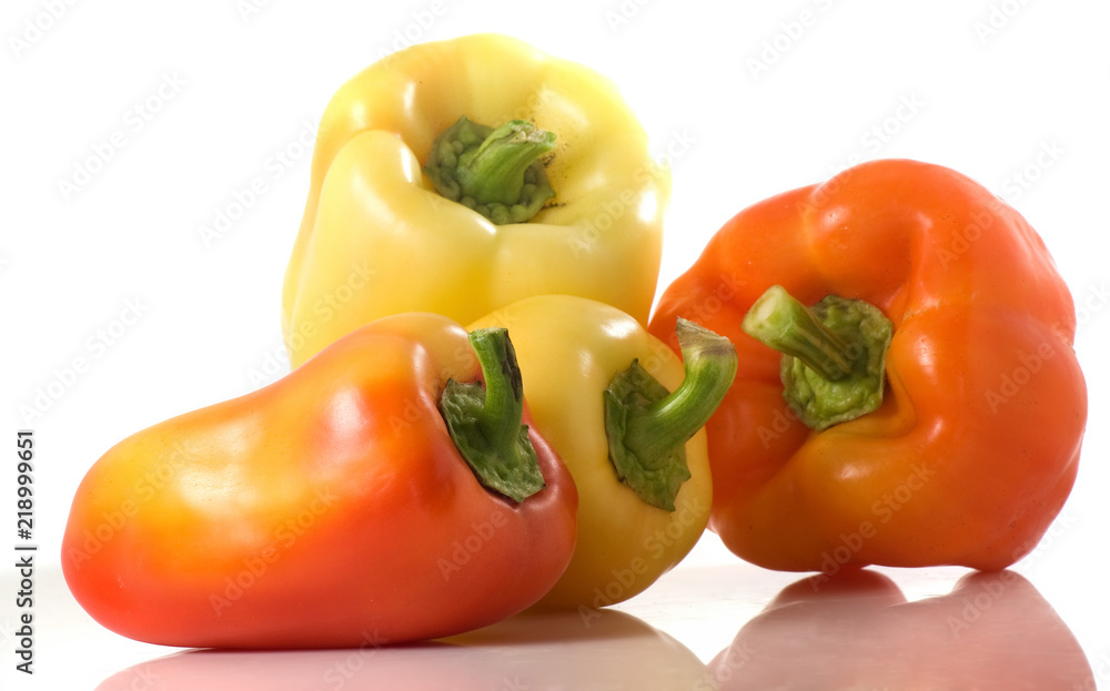 isolated image of ripe peppers closeup isolated image of ripe peppers closeup
