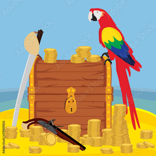 Pirate adventure illustration