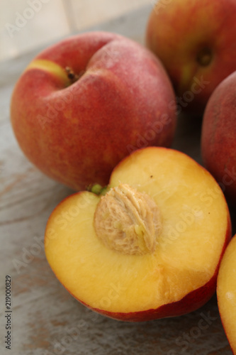 fresh ripe peaches