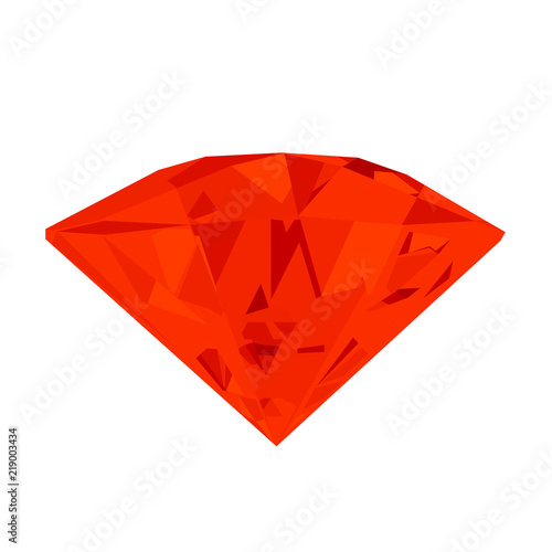 Red gemstones vector