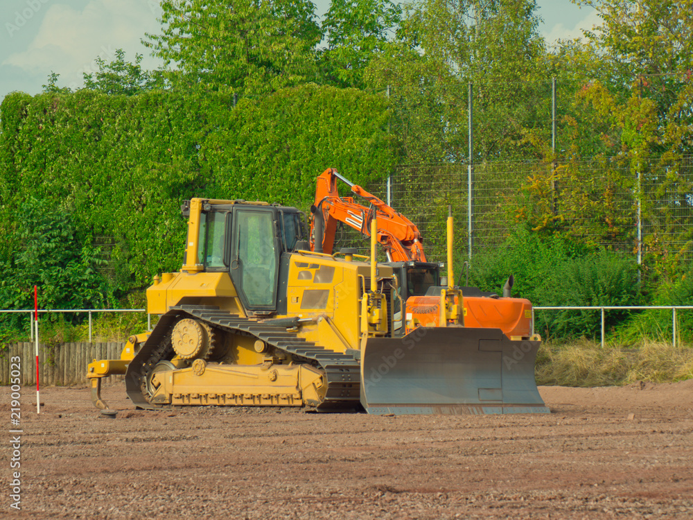 Bagger auf der Baustelle Bagger auf der Baustelle