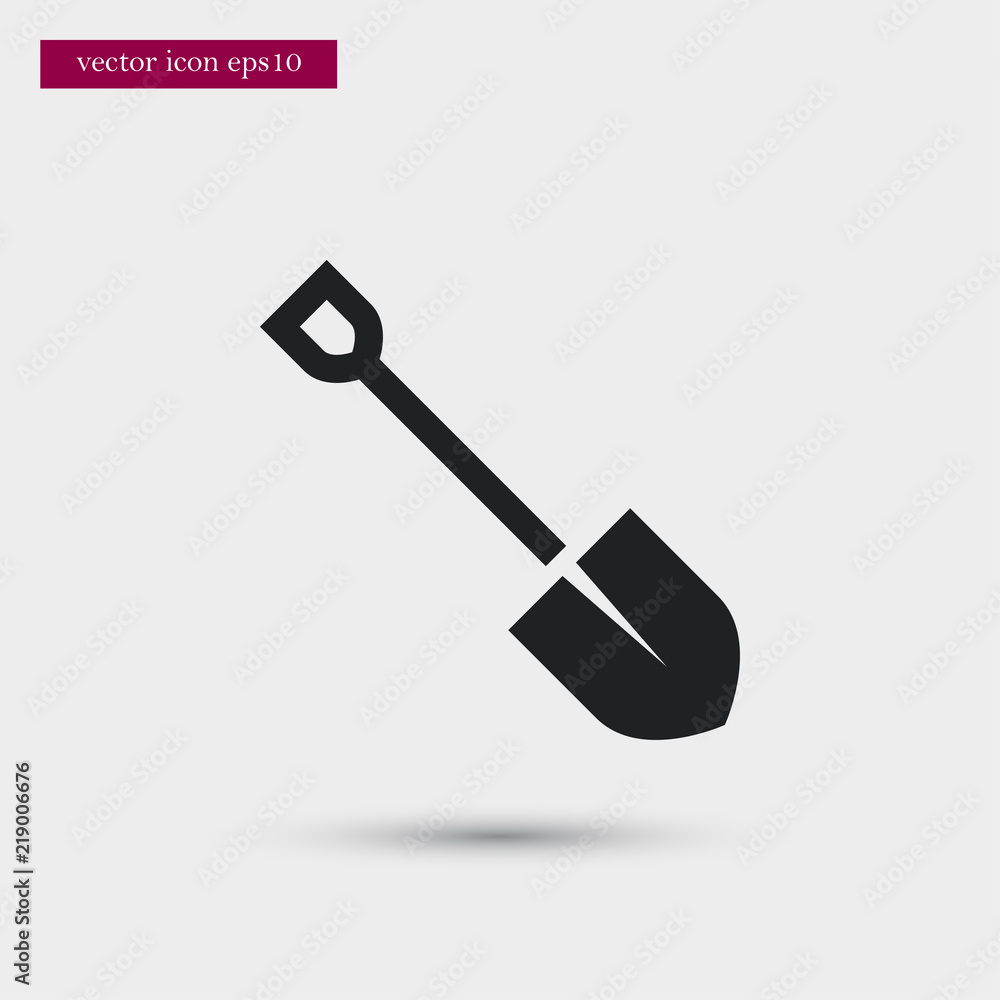 Shovel icon. Simple gardening element illustration. Vector symbol design from agriculture collection. Can be used in web and mobile.