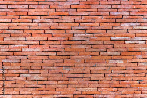 rough red brick wall texture background