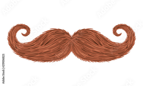 mustache hipster style accessory vector illustration design