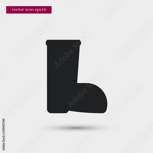 Boot icon. Simple gardening element illustration. Vector symbol design from agriculture collection. Can be used in web and mobile.