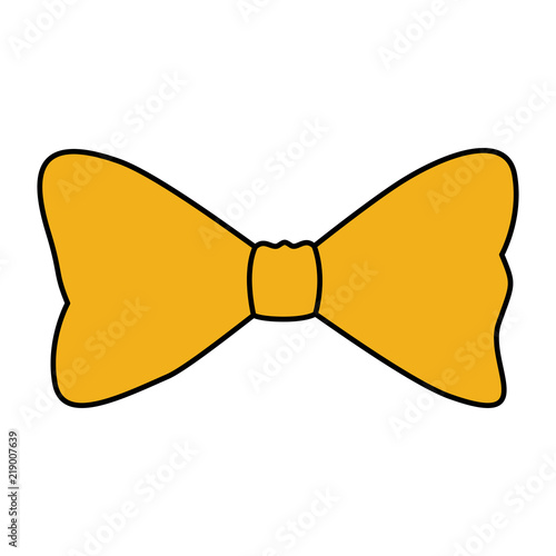 elegant bowtie ribbon icon vector illustration design