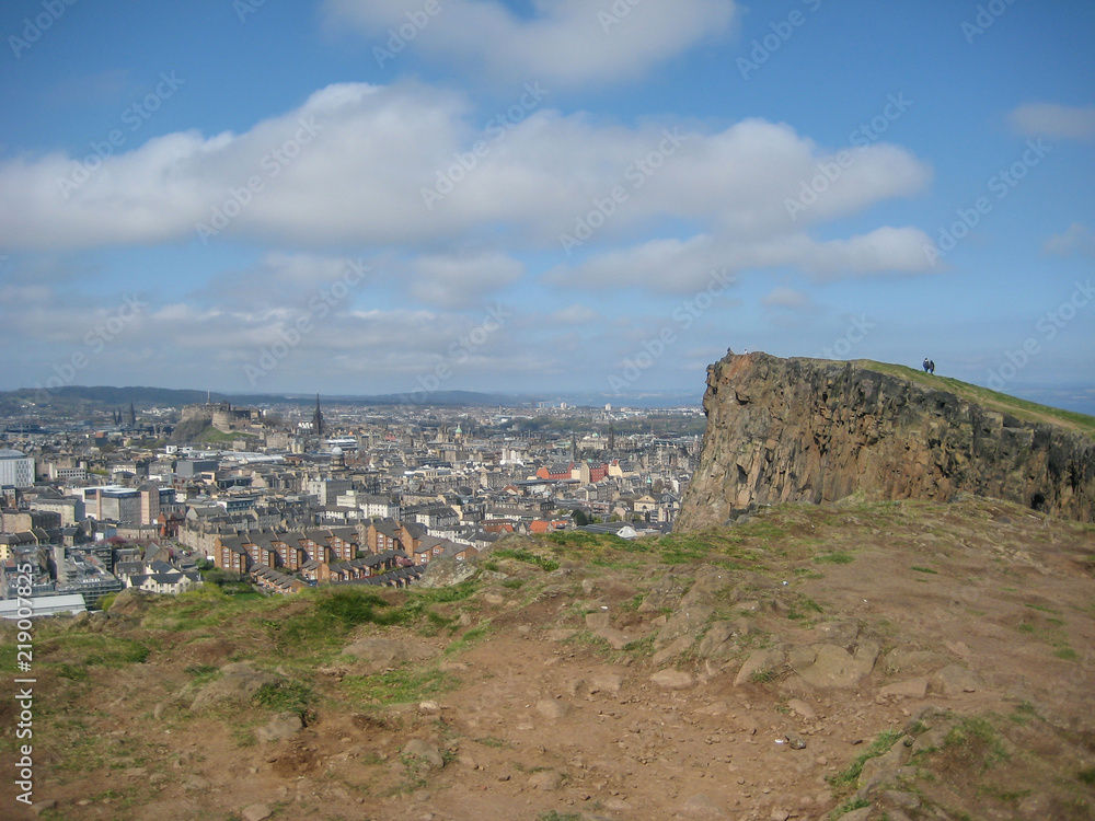 Aerial and general view of Edinburgh old city