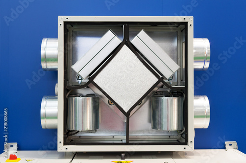 Opened Air Recuperator. Filtration and ventilation system