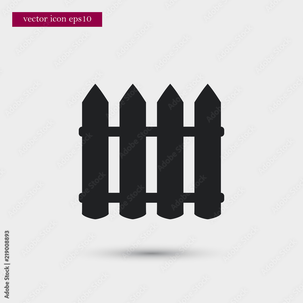 Fence icon. Simple gardening element illustration. Vector symbol design from agriculture collection. Can be used in web and mobile.