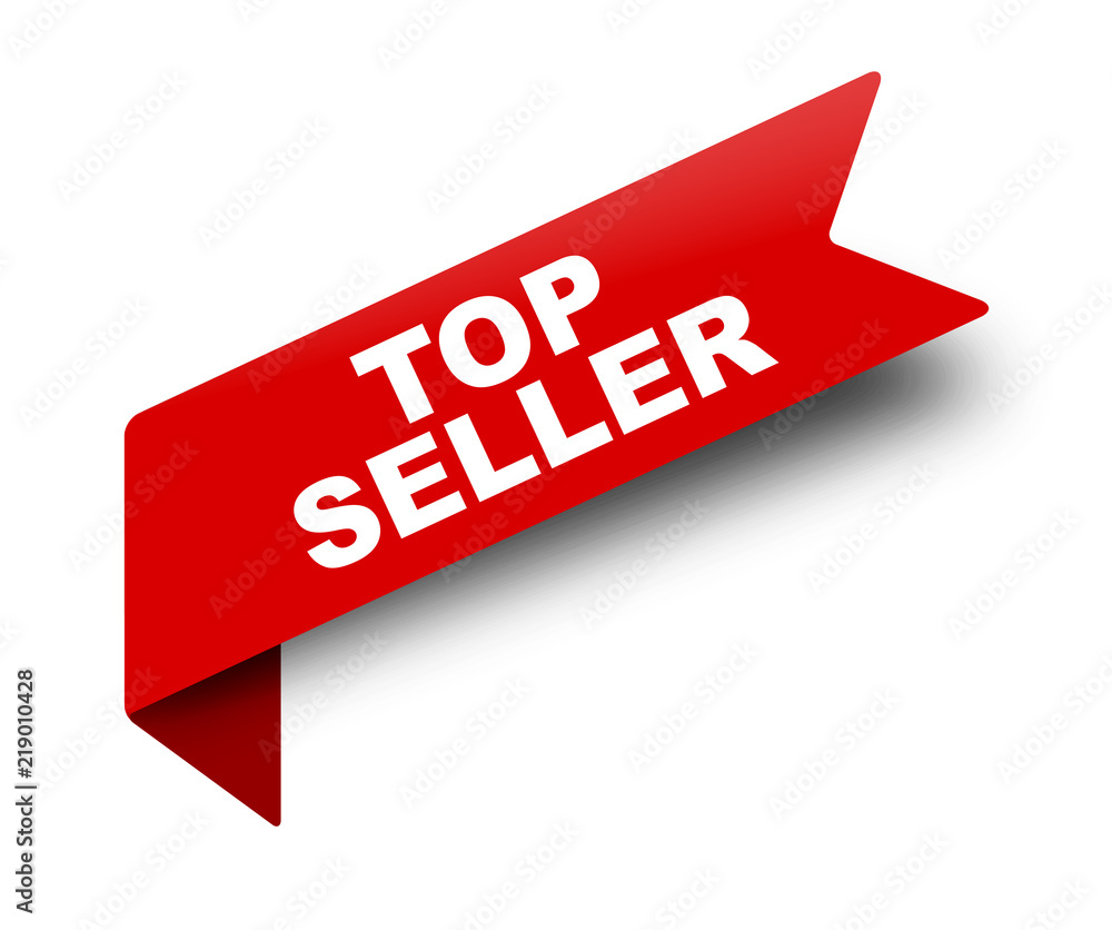 red vector banner ribbon top seller red vector banner ribbon top seller