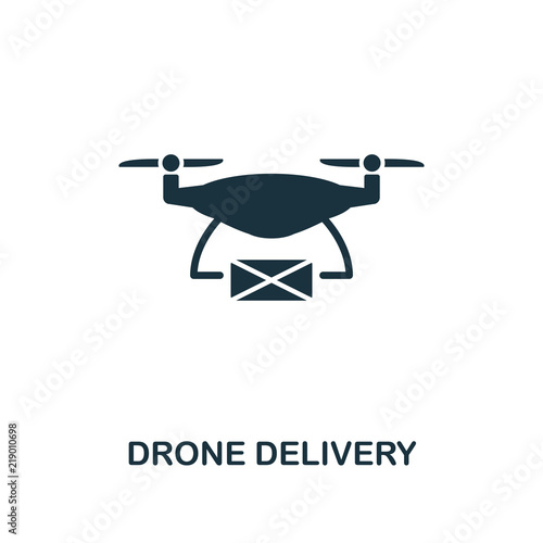 Drone Delivery icon. Monochrome style icon design from smart devices icon collection. UI. Illustration of drone delivery icon. Ready to use in web design, apps, software, print.