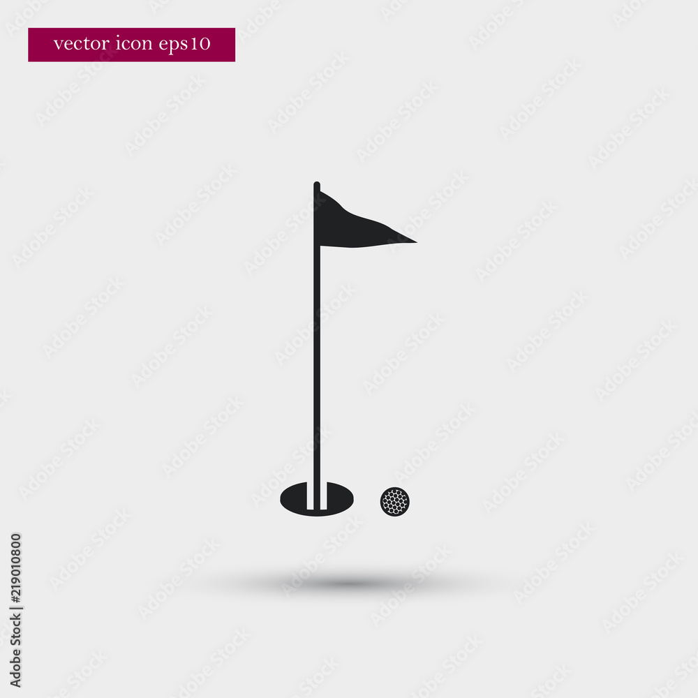 Golf icon. Simple game element illustration. Play symbol design from sport  collection. Can be used in web and mobile. Stock Vector | Adobe Stock