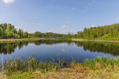Lake in the national reserve  Belovezhskaya Pushcha   Belarus