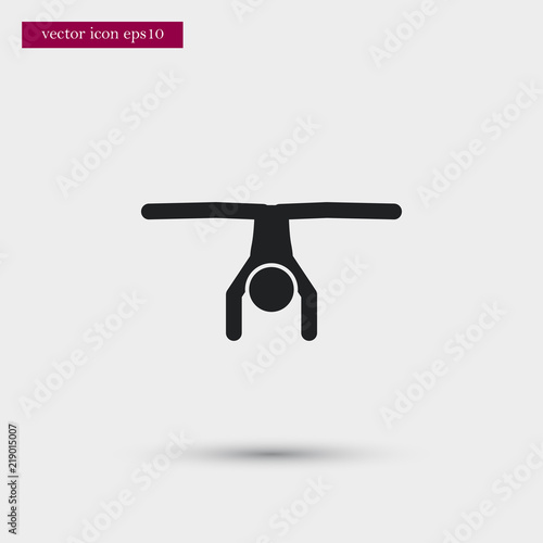 Gymnast icon. Simple sportsman element illustration. Athletics symbol design from sport collection. Can be used in web and mobile.