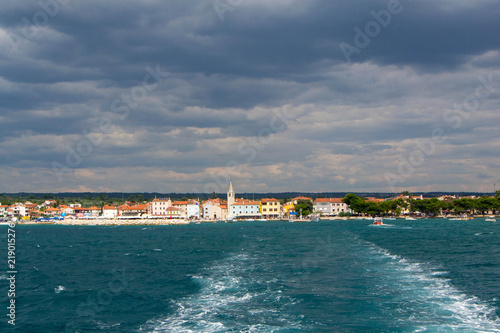 View from ship to city