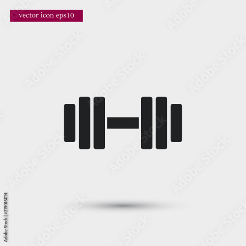 Dumbbell icon. Simple sportsman element illustration. Weight symbol design from sport collection. Can be used in web and mobile.