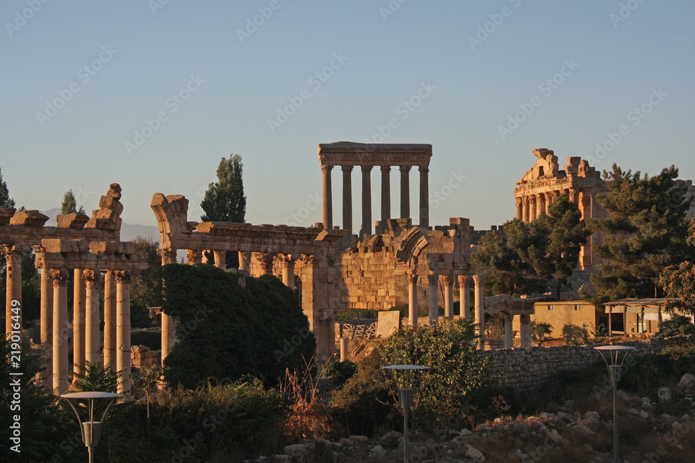 Naklejka premium Roman ruins in Baalbek, Lebanon