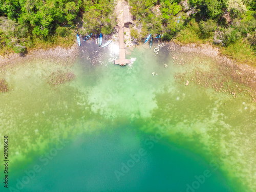 Aerial view of Punta Laguna, Mexico