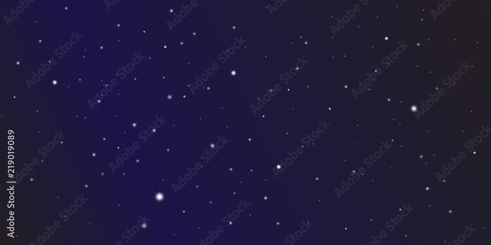 Black and blue space vector with planets, stars and nebulae.