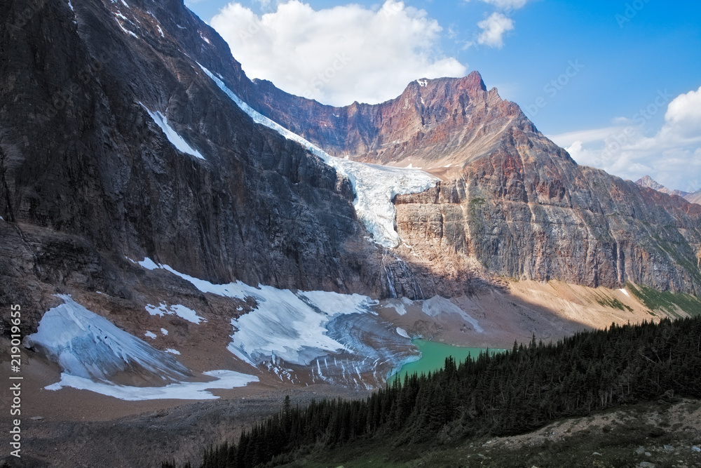 Angel Glacier in Jasper National Park, Alberta, Canada