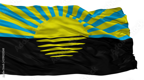 Donetsk Oblast City Flag, Country Ukraine, Isolated On White Background