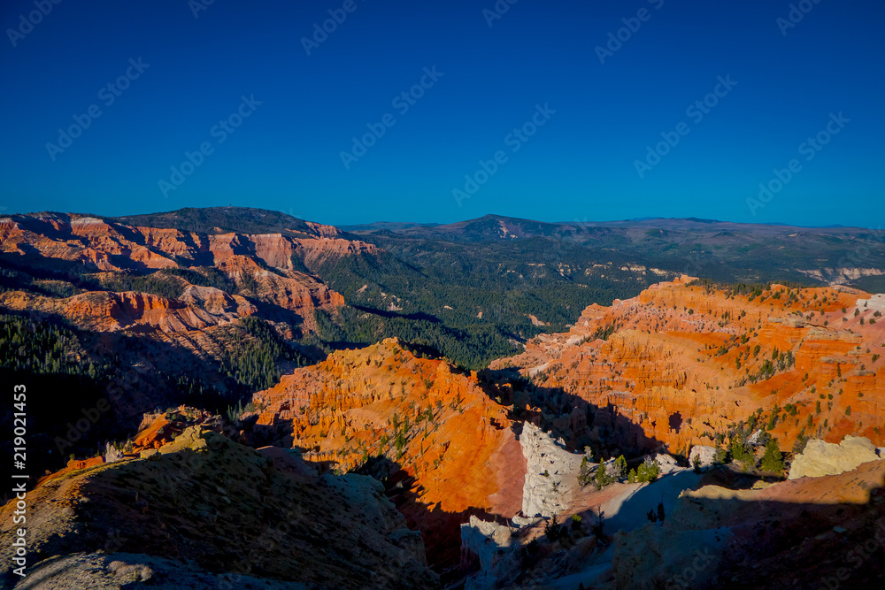 Bryce Canyon National Park, located in southwestern Utah. The park features a collection of giant natural amphitheaters and is distinctive due to geological structures called hoodoos