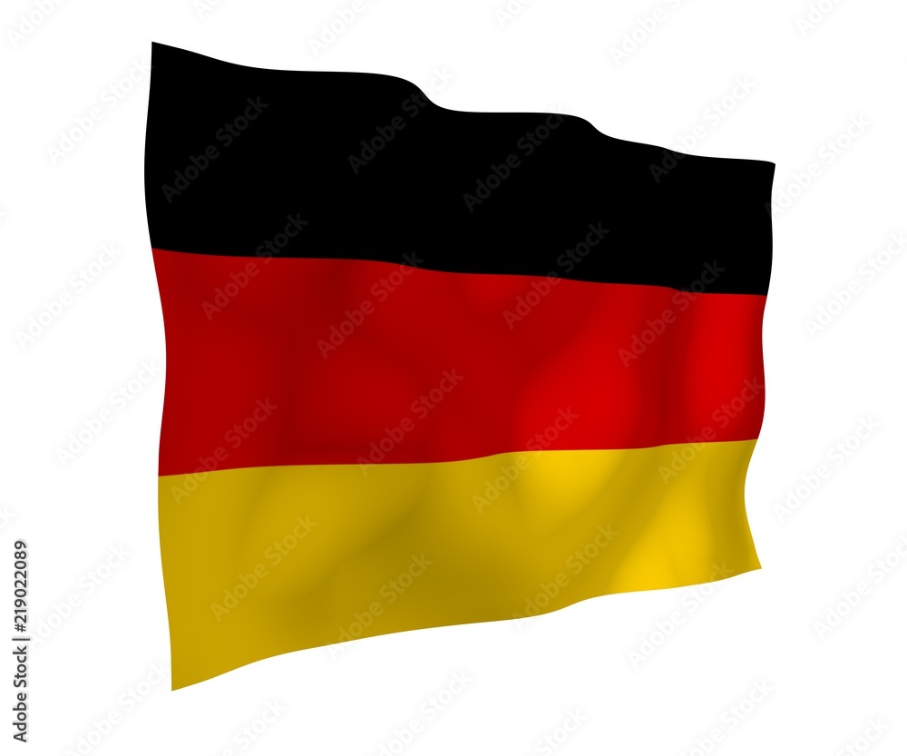 Flag of Germany. Wide format 3D illustration. State symbol of the Federal Republic of Germany. 3D rendering Flag of Germany. Wide format 3D illustration. State symbol of the Federal Republic of Germany. 3D rendering