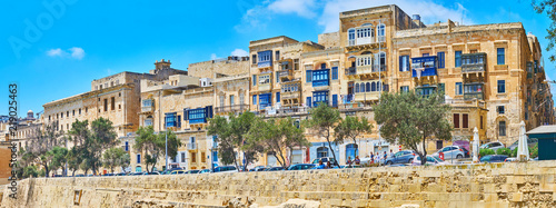 Panorama of the Lvant street, Valletta, Malta photo