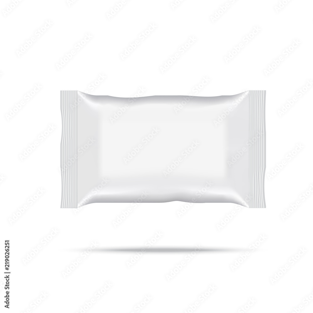 Blank of wet wipe flow packing. Vector Blank of wet wipe flow packing. Vector