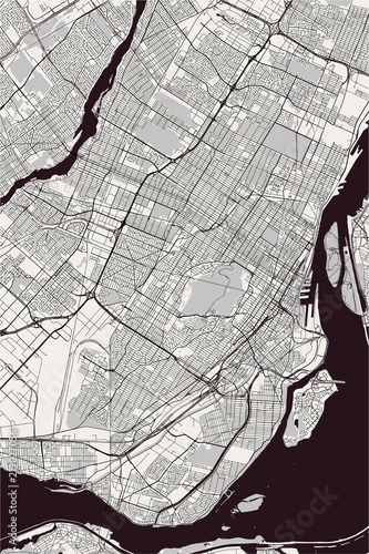 map of the city of Montreal , Canada