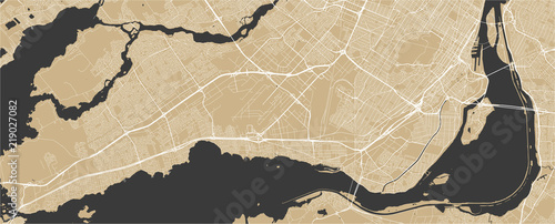 map of the city of Montreal , Canada
