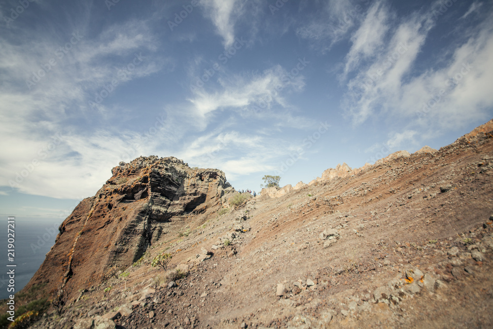 Mountain blue sky in Tenerife, Spain