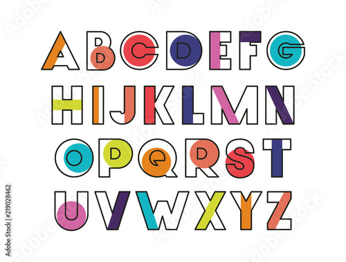alphabet type font icons vector illustration design
