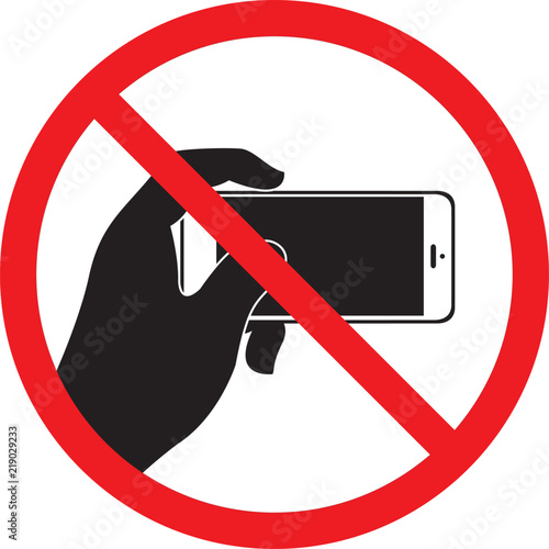 No Selfie, Do not record video, Do not take photos