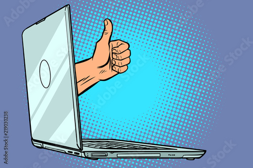 like thumb up from computer