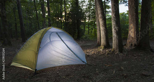 Sunset campsite in North Carolina photo