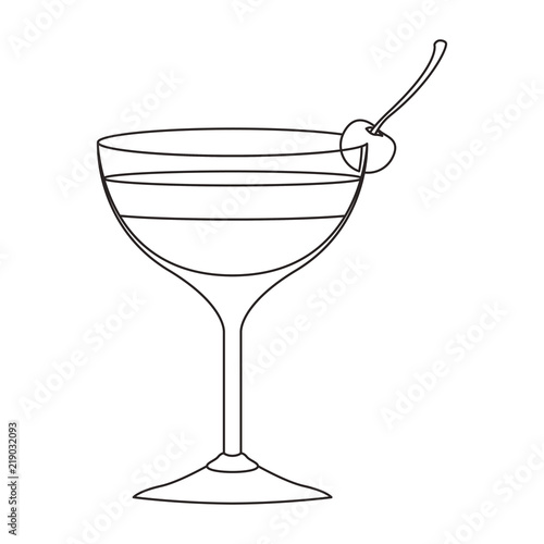 cup cocktail drink icon vector illustration design
