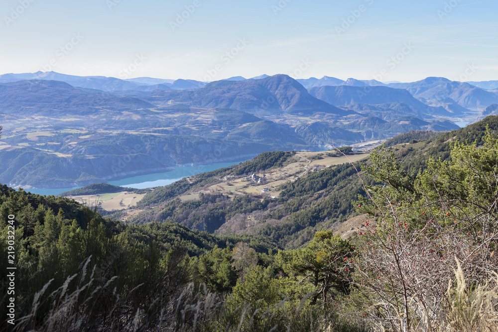 Naklejka premium lac de montagne