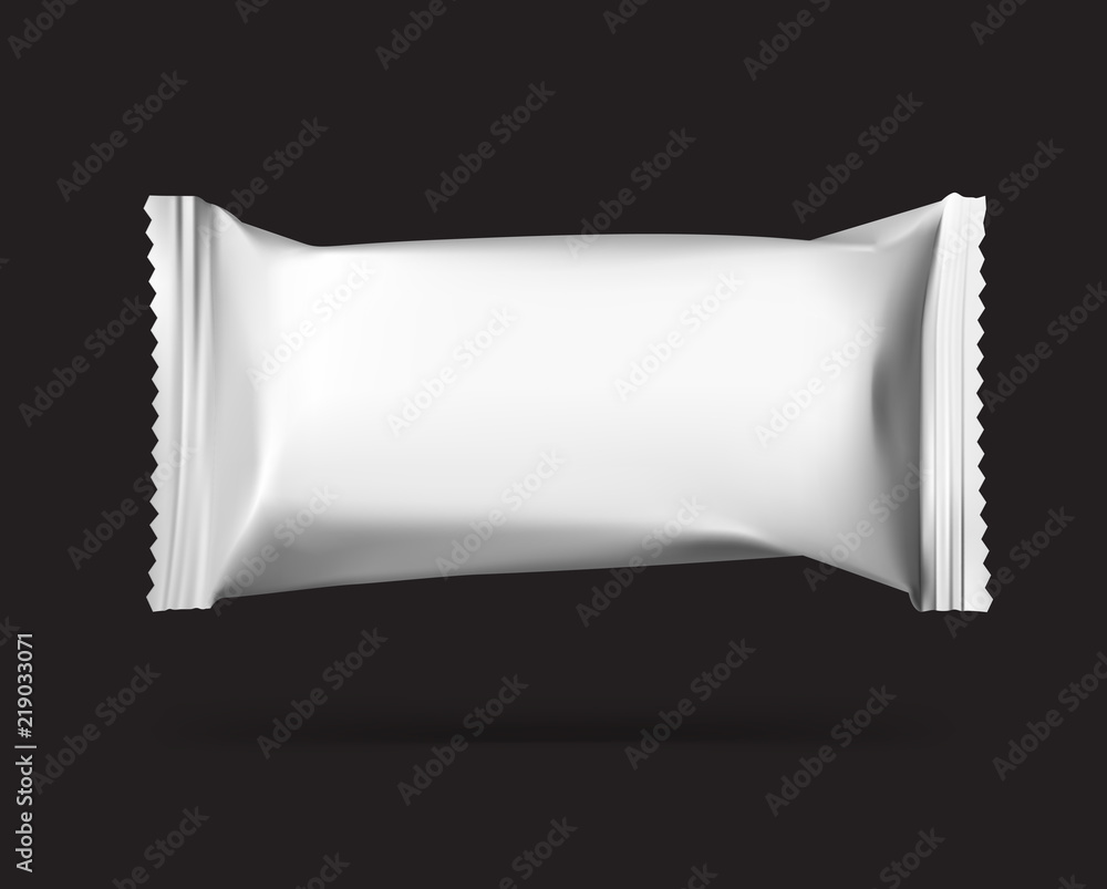 Flow package with realistic shadows on black background. Vector illustration ready and simple to use for your design. Quickly allow you to present your idea or the finished product. EPS10. Flow package with realistic shadows on black background. Vector illustration ready and simple to use for your design. Quickly allow you to present your idea or the finished product. EPS10.
