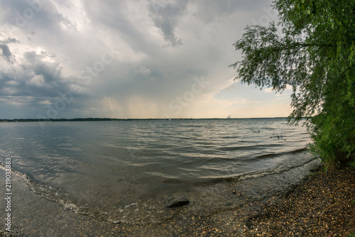 Sturm und Regen über dem Cospudener See bei Leipzig  © DZiegler