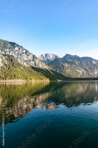 Fototapeta Naklejka Na Ścianę i Meble -  Lake in the mountain reflections