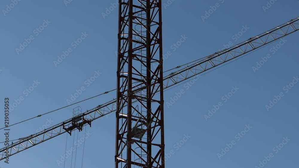 Low Angle Of Tower Crane Low Angle Of Tower Crane