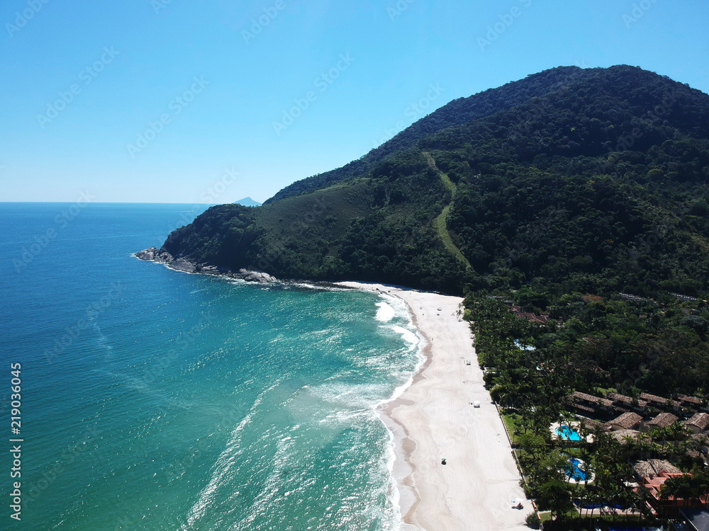 Drone view of a brazilian beach