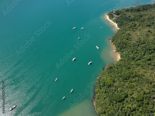 Drone view of a brazilian beach