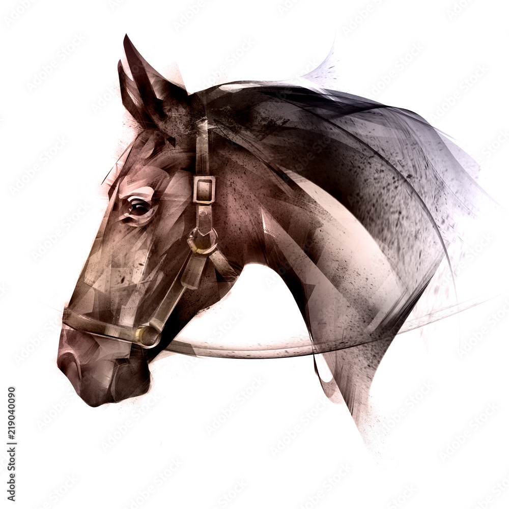 Obraz pomalowane na kolor zwierzęcej strony konia