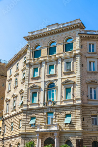 View on the historic architecture in Rome, Italy on a sunny day.