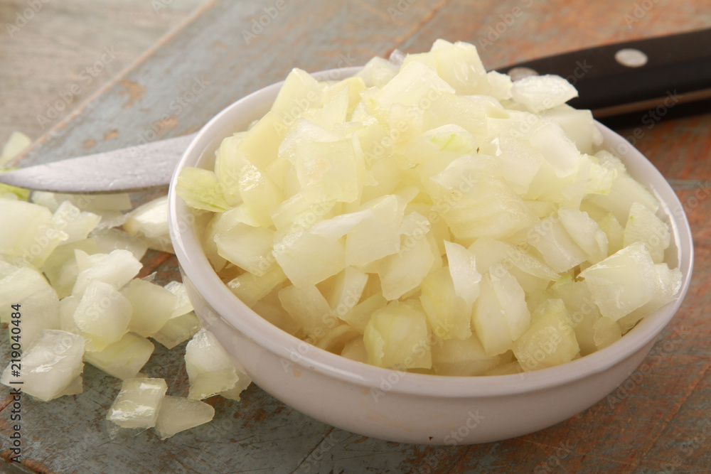 preparing raw onions preparing raw onions
