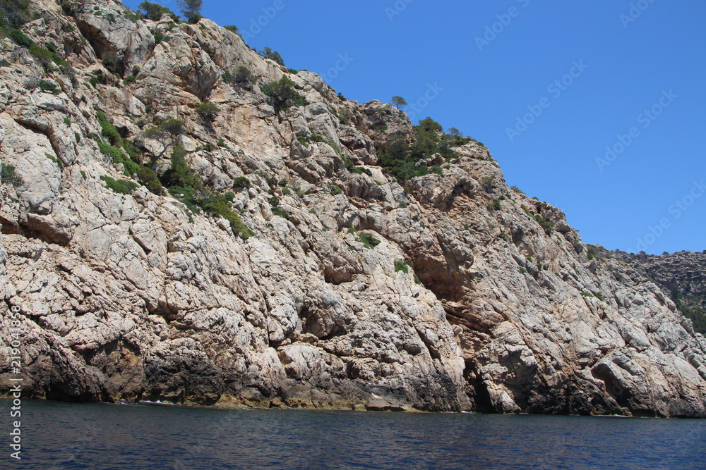 küstenlinie, see, mallorca