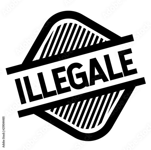 illegal stamp on white