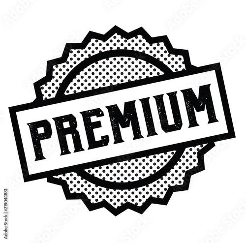 premium stamp on white